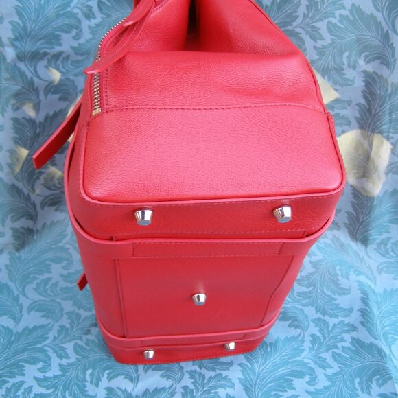 $3500 STUNNING RALPH LAUREN RICKY 40 LARGE CALFSKIN SATCHEL RED BAG - Picture 9 of 16